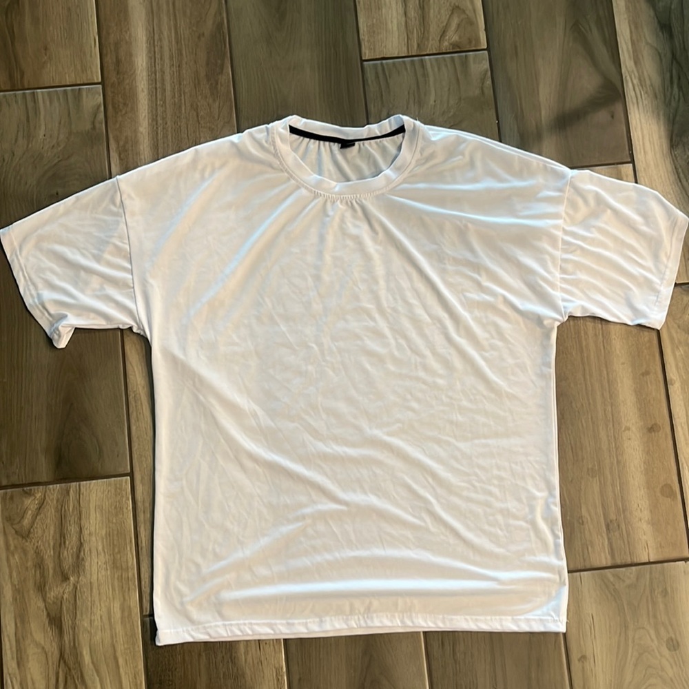 NEW! White Dri Fit Workout shirt, white, XXL.